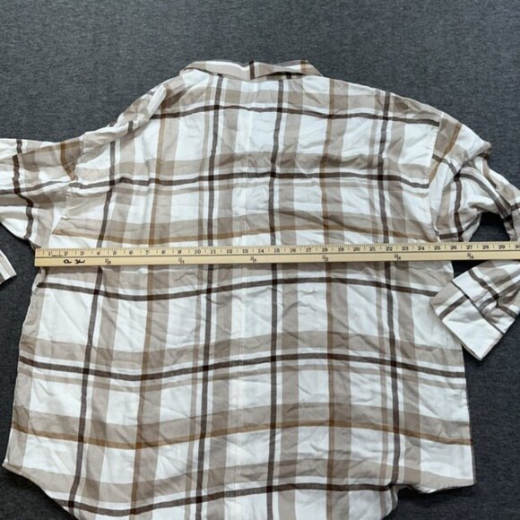 Alpine Design Women's Journey Oversize Flannel Size XXL White Harvest Plaid NWT - Picture 4 of 9